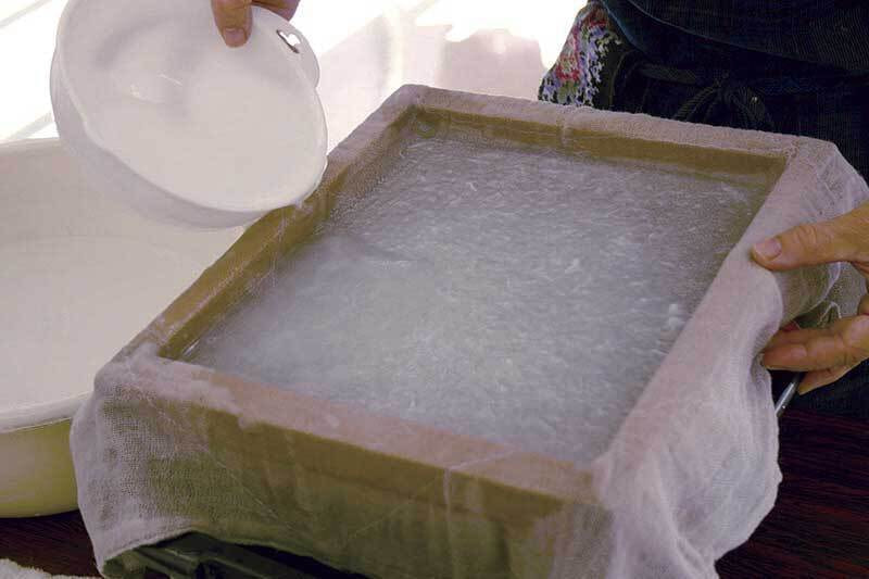 タオルで紙すき