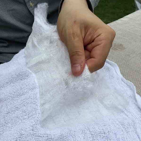 タオルで紙すき