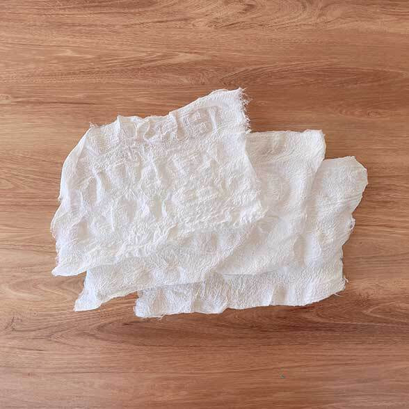 タオルで紙すき